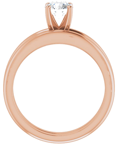 14K Rose  5.5 mm Round Solitaire Engagement Ring Mounting (7)
