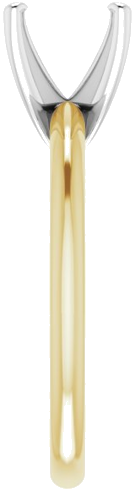 18K Yellow   White  6x6 mm Square Solitaire Engagement Ring Mounting (4)