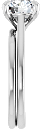 Sužadėtuvių Žiedas „Solitaire“ 950 Platinos Round 8mm (9)