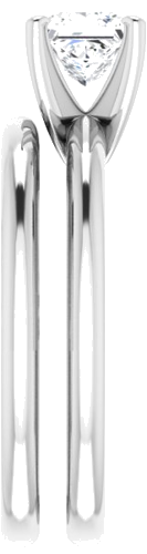 14K White  5 mm Square Solitaire Engagement Ring Mounting (9)