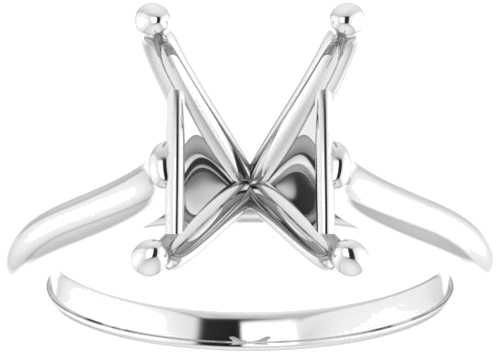 Sužadėtuvių Žiedas „Solitaire“ 585 Baltojo Aukso Emerald 10mm x 8mm (3)