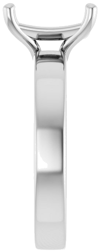 Sužadėtuvių Žiedas „Solitaire“ 585 Baltojo Aukso Emerald 9mm x 7mm (4)