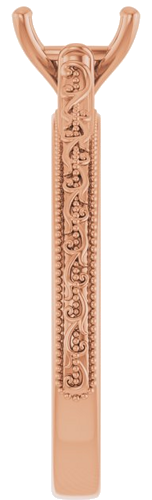 Sužadėtuvių Žiedas „Solitaire“ 585 Rožinis Aukso Oval 8mm x 6mm (4)