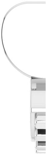 Pakabukas „Accented Evil Eye Charm“ 585 Baltojo Aukso Round 1.7mm (3)