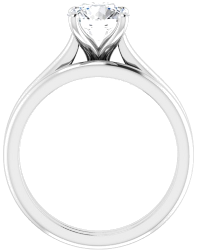 Platinum 7 mm Round Solitaire Engagement Ring Mounting (7)