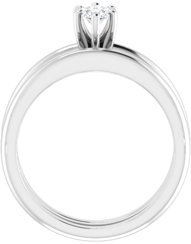 Sužadėtuvių Žiedas „Solitaire“ 585 Baltojo Aukso Marquise 8mm x 4mm (7)