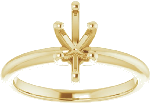14K Yellow  9x4.5 mm Marquise Solitaire Engagement Ring Mounting (3)