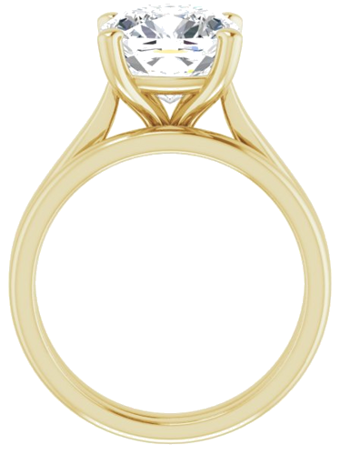 Sužadėtuvių Žiedas 14k yellow gold Cushion 9mm (7)