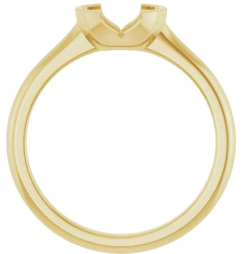 Sužadėtuvių Žiedas „Half Bezel Solitaire“ 585 Geltonojo Aukso Oval 7mm x 5mm (2)