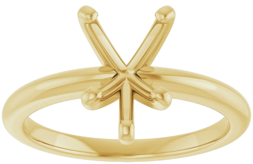 14K Yellow  10x7 mm Pear Solitaire Engagement Ring Mounting (3)