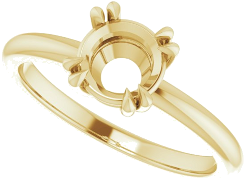 Sužadėtuvių Žiedas „Solitaire“ 585 Geltonojo Aukso Round 6.5mm (5)