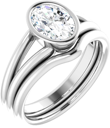 Sterling Silver 8x6 mm Oval Engagement Ring Mounting (6)