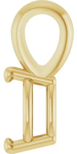 14K Yellow 5x3 mm Oval 2-Prong Basket Pendant Mounting (3)