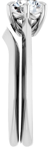 Sužadėtuvių Žiedas „Solitaire“ 585 Baltojo Aukso Round 6.5mm (9)