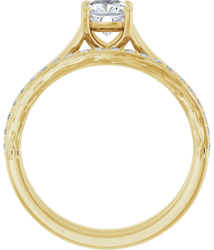 Sužadėtuvių Žiedas „Solitaire“ 585 Geltonojo Aukso Asscher 5mm (13)