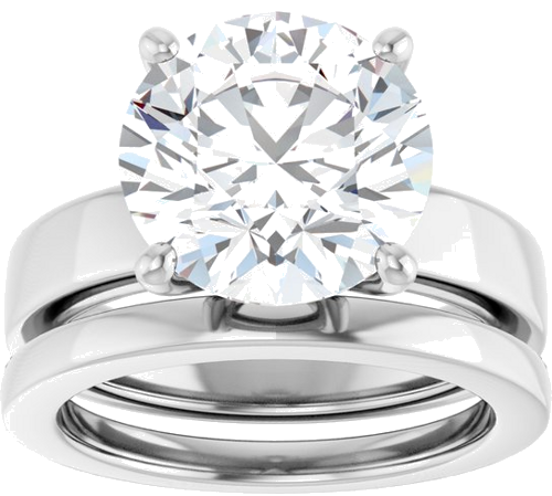 Sužadėtuvių Žiedas „Solitaire“ 950 Platinos Round 11mm (8)