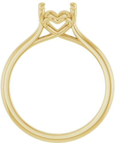 14K Yellow  9x7 mm Oval Solitaire Engagement Ring Mounting (2)