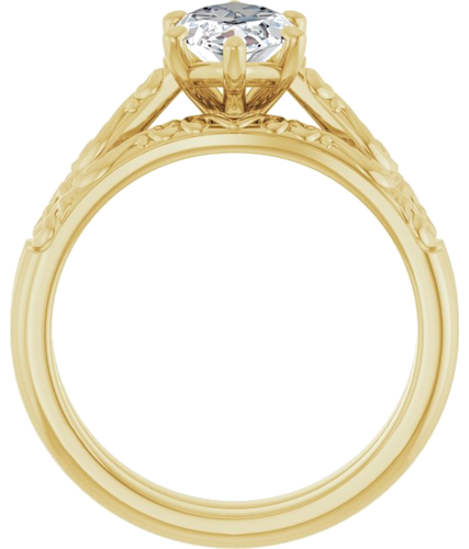 Sužadėtuvių Žiedas „Solitaire“ 585 Geltonojo Aukso Marquise 12mm x 6mm (7)