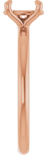 14K Rose  7x5 mm Oval Solitaire Engagement Ring Mounting (4)