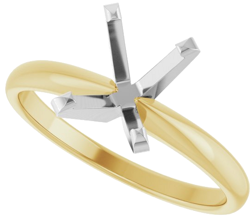 Sužadėtuvių Žiedas „Solitaire“ 585 Baltojo Ir Geltonojo Aukso Oval 9mm x 7mm (5)