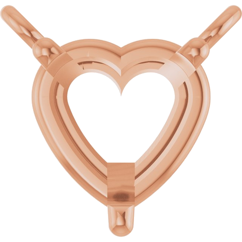 Pakabukas „Heart“ 585 Rožinis Aukso Heart Shape 5mm (1)