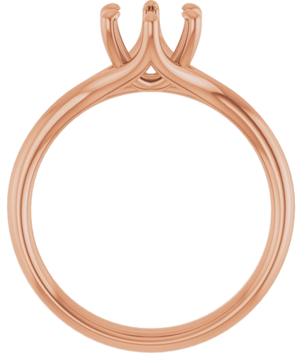 Sužadėtuvių Žiedas „Solitaire“ 585 Rožinis Aukso Round 6.5mm (2)