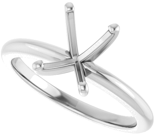 Sužadėtuvių Žiedas „Solitaire“ 950 Platinos Emerald 8mm x 6mm (5)