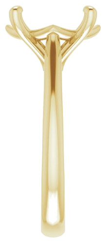 14K Yellow 12x10 mm Oval Solitaire Engagement Ring Mounting (4)