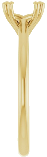 14K Yellow 5.5 mm Square Solitaire Engagement Ring Mounting (4)