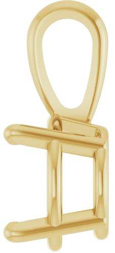 18K Yellow 7.5 mm Round 4-Prong Pendant Mounting (3)