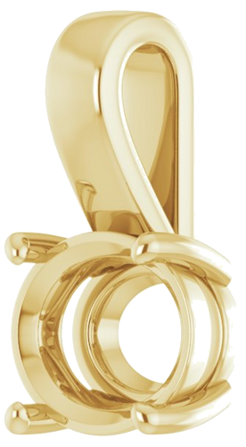 10K Yellow 11x9 mm Oval Pendant Mounting (2)