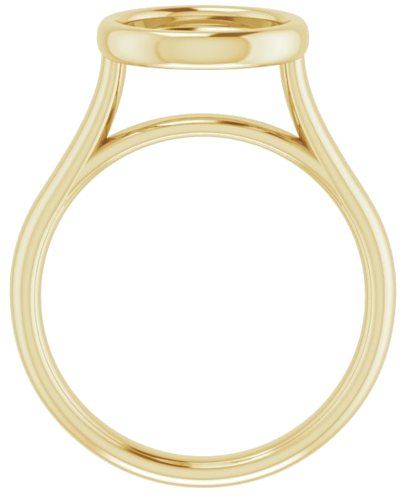 Sužadėtuvių Žiedas „Bezel-Set Solitaire“ 585 Geltonojo Aukso Round 8.8mm (2)