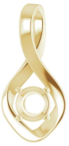 14K Yellow 5.5 mm Round Pendant Mounting (1)