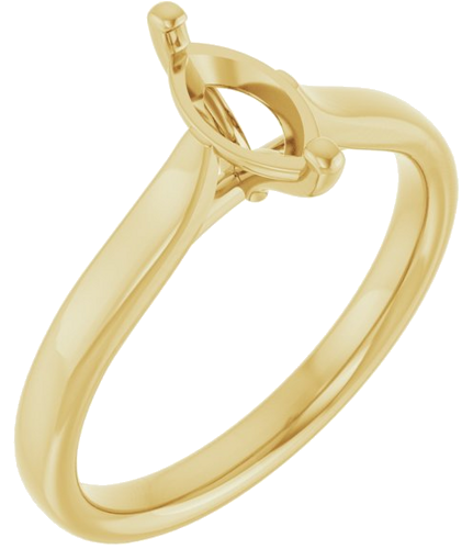 Sužadėtuvių Žiedas 14k yellow gold Marquise 8mm x 4mm (1)
