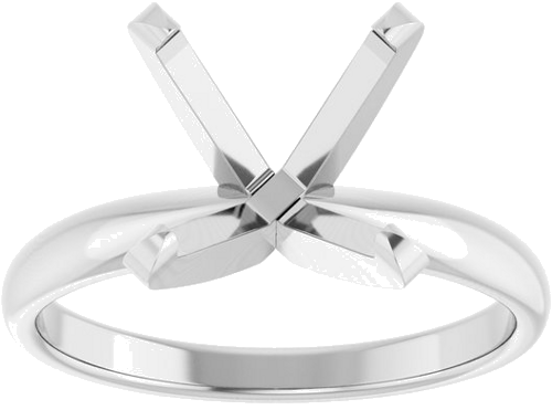 Sužadėtuvių Žiedas „Solitaire“ 585 Baltojo Aukso Round 10.2mm x 10.6mm (3)