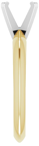 Sužadėtuvių Žiedas „Solitaire“ 585 Baltojo Ir Geltonojo Aukso Round 6.5mm (4)