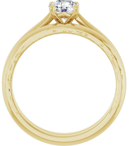 14K Yellow 5.2 mm Round Solitaire Engagement Ring Mounting (7)