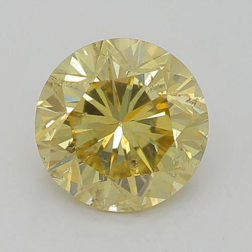 1.02 carat Fancy Light Brownish Yellow-SI2 GD cut Natūralus Round Deimantas (1)