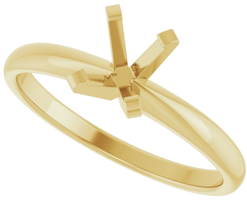 Sužadėtuvių Žiedas „Solitaire“ 585 Geltonojo Aukso Oval 7mm x 5mm (5)