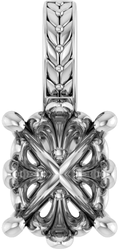 Pakabukas „Solitaire“ 925 Sidabro Oval 8mm x 6mm (1)