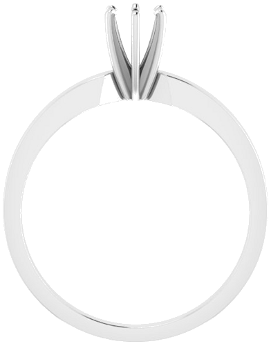 Sužadėtuvių Žiedas „Solitaire“ 585 Baltojo Aukso Round 4mm x 4.1mm (2)