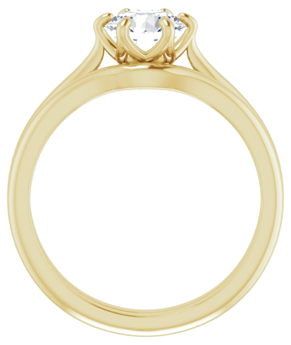14K Yellow 6.5 mm Round Solitaire Engagement Ring Mounting (7)