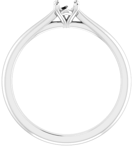 Sužadėtuvių Žiedas „Solitaire“ 750 Baltojo Aukso Round 4.1mm (2)