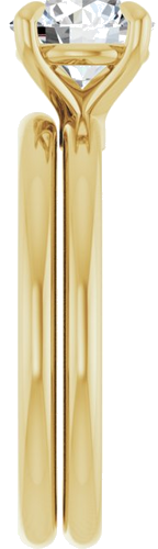 Sužadėtuvių Žiedas 585 Geltonojo Aukso Round 7mm (9)