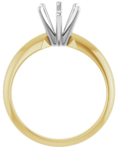 14K Yellow   White 10.5x6.5 mm Pear 6-Prong Ring Mounting (2)