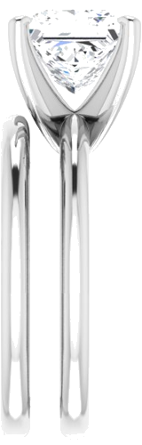 Sužadėtuvių Žiedas „Solitaire“ 585 Baltojo Aukso Square 7.5mm (9)