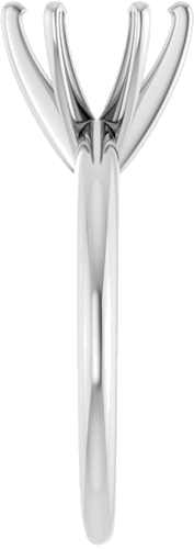 Sužadėtuvių Žiedas „Solitaire“ 585 Baltojo Aukso Round 7.8mm x 8.6mm (4)