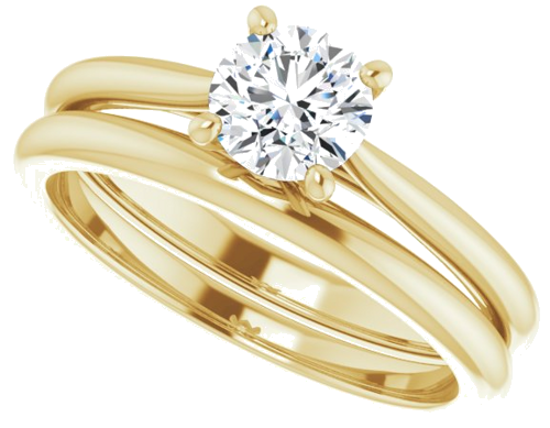14K Yellow 5.5 mm Round Solitaire Engagement Ring Mounting (10)