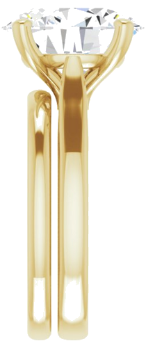 Sužadėtuvių Žiedas 18k yellow gold Oval 12mm x 10mm (9)