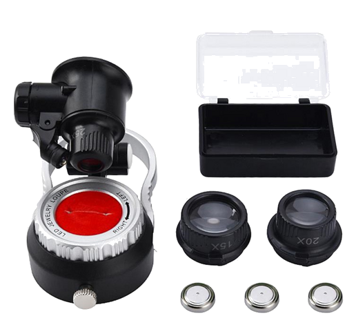 Бижутерска лупа с LED осветление 10x 20x 25x (3)